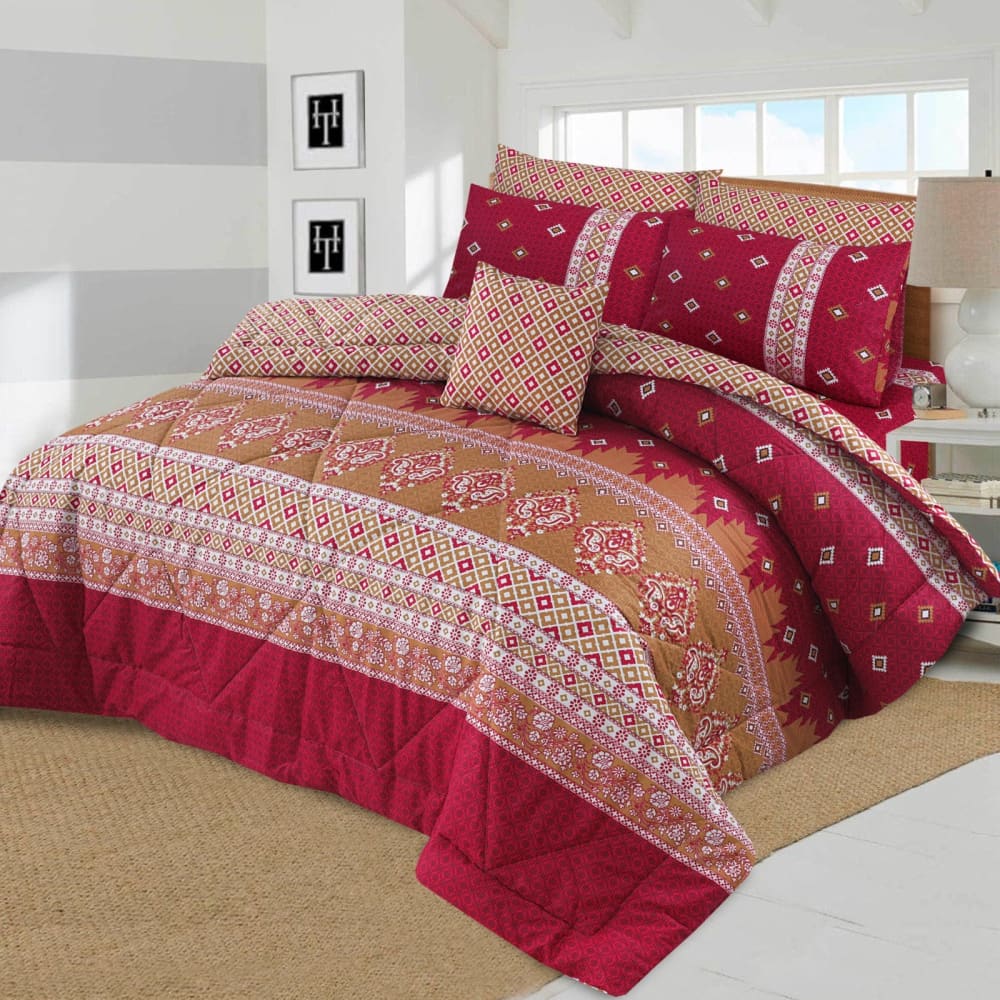 7 Pcs Quilted Comforter Set 2022