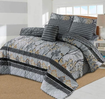7 Pcs Quilted Comforter Set 1003